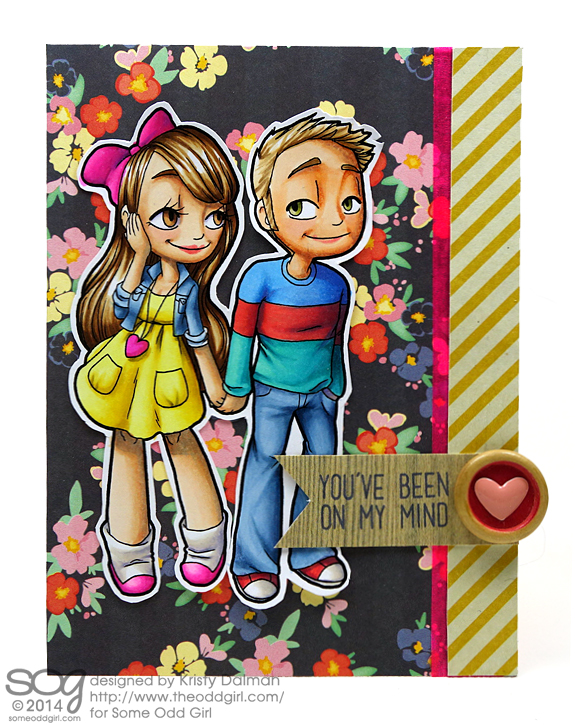 You've Been On My Mind Kristy Dalman Some Odd Girl stamps Holding Hands Mae and Kody Digital Stamp